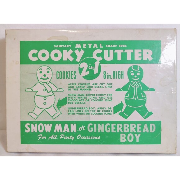 Unbranded | Kitchen | Vintage Cookie Cutter Box 8 Gingerbread Man Or ...